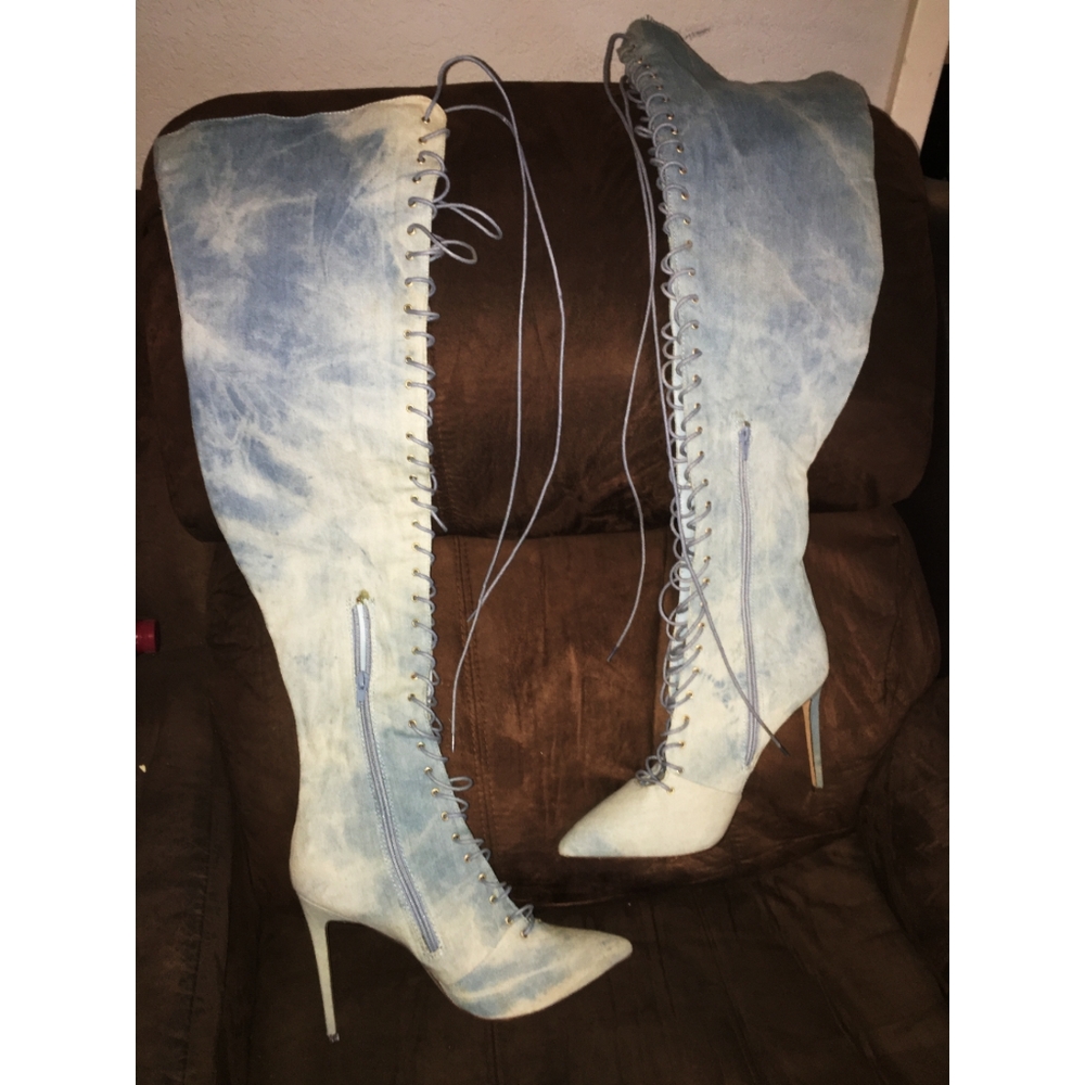 Thigh high knee boots